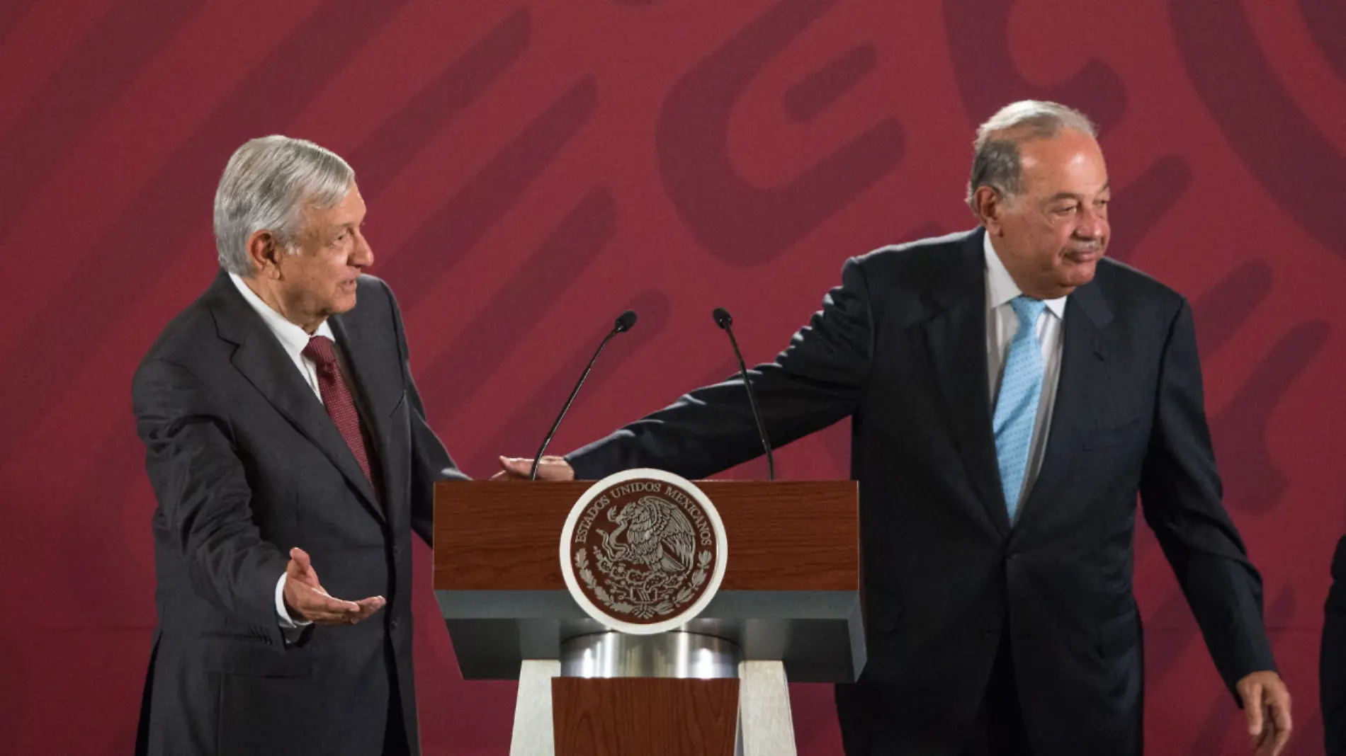 Slim y el presidente Andrés Manuel